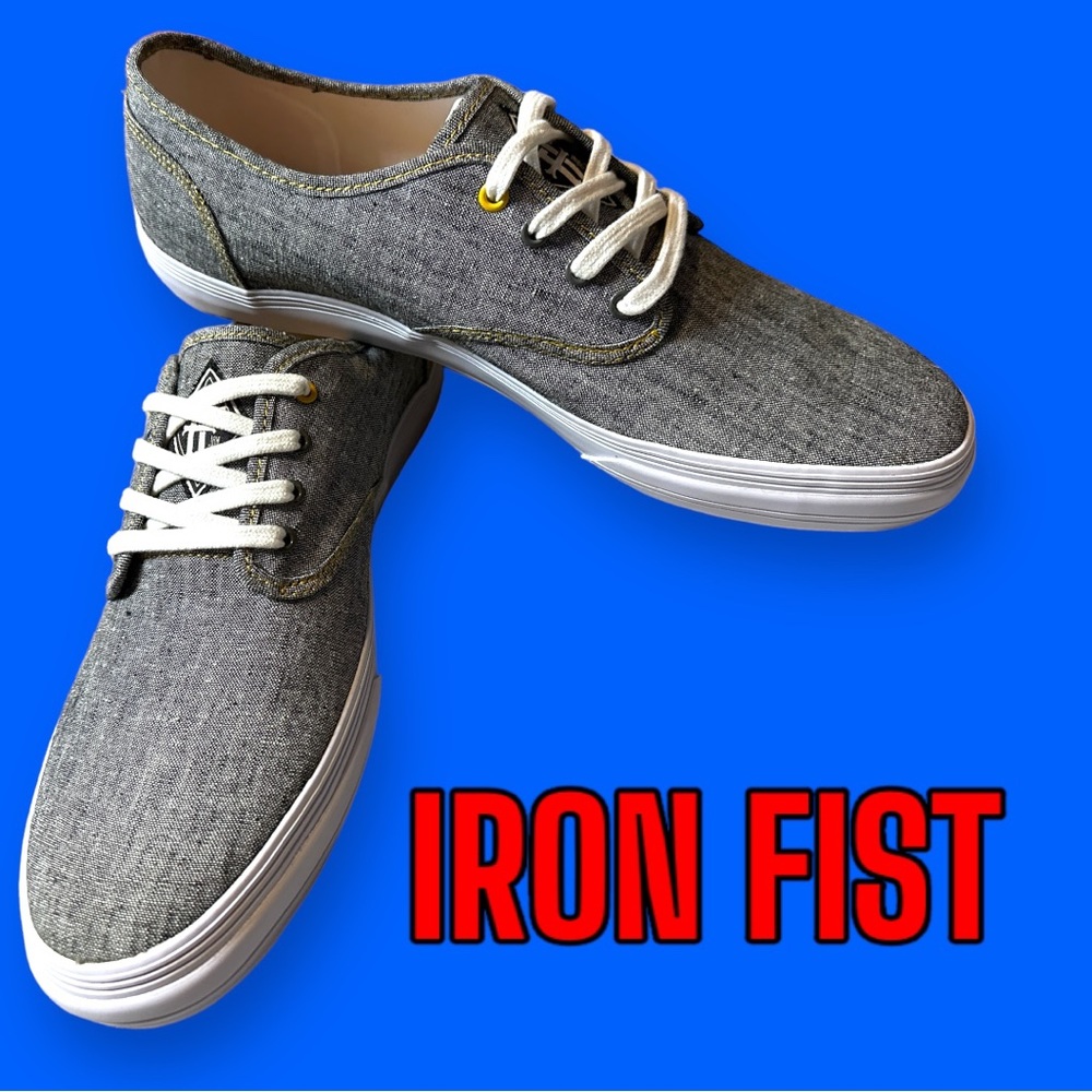 NWOB Iron Fist Canvas Sneakers in Grey Denim. 👟👟Size Mens 12